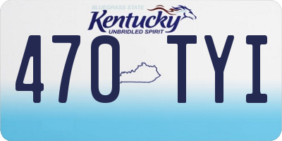 KY license plate 470TYI
