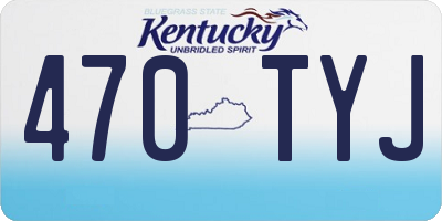KY license plate 470TYJ