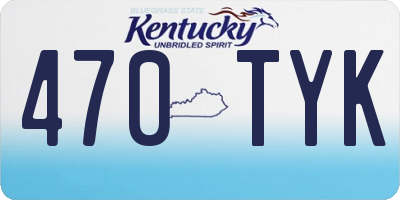 KY license plate 470TYK