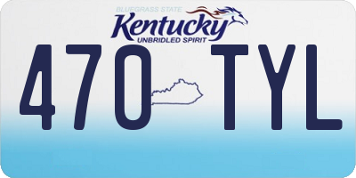 KY license plate 470TYL