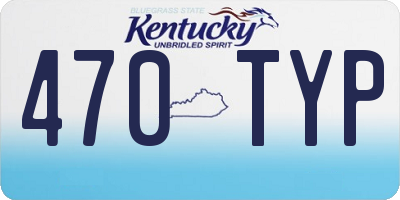 KY license plate 470TYP