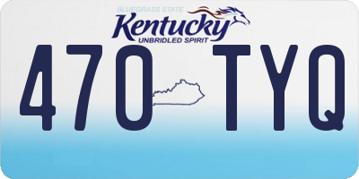 KY license plate 470TYQ