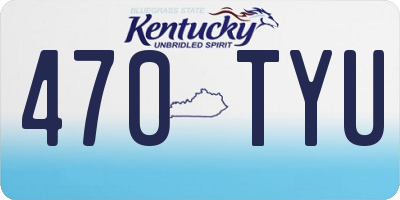 KY license plate 470TYU