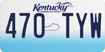 KY license plate 470TYW