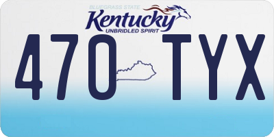 KY license plate 470TYX
