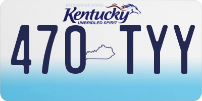 KY license plate 470TYY