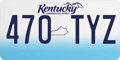 KY license plate 470TYZ