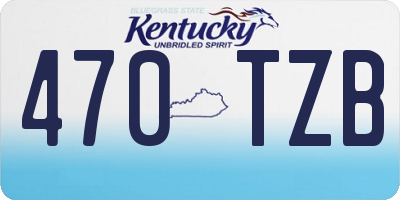 KY license plate 470TZB