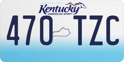 KY license plate 470TZC