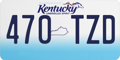 KY license plate 470TZD