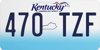 KY license plate 470TZF