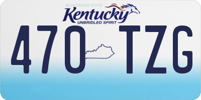 KY license plate 470TZG