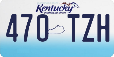 KY license plate 470TZH