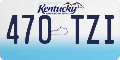 KY license plate 470TZI