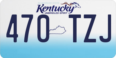 KY license plate 470TZJ