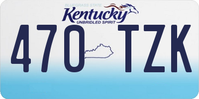 KY license plate 470TZK