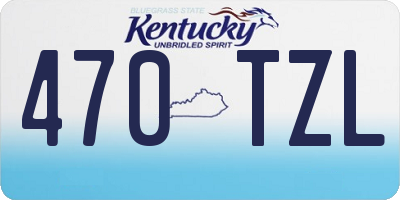 KY license plate 470TZL