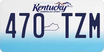 KY license plate 470TZM