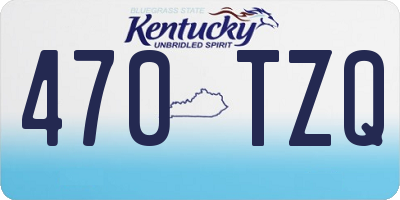 KY license plate 470TZQ