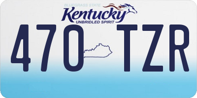 KY license plate 470TZR