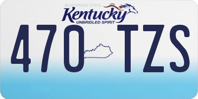 KY license plate 470TZS