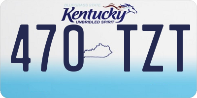 KY license plate 470TZT