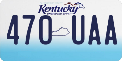 KY license plate 470UAA
