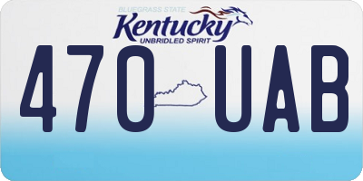 KY license plate 470UAB