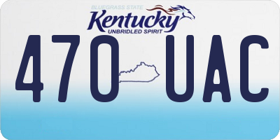 KY license plate 470UAC