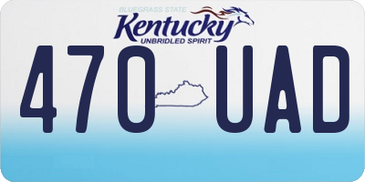 KY license plate 470UAD