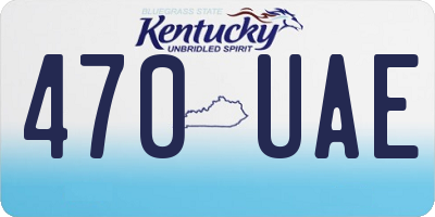 KY license plate 470UAE
