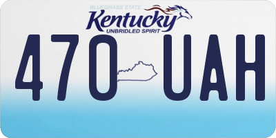 KY license plate 470UAH