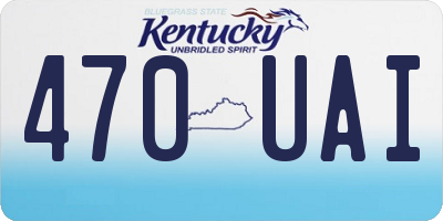 KY license plate 470UAI