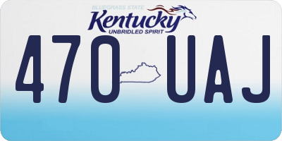 KY license plate 470UAJ