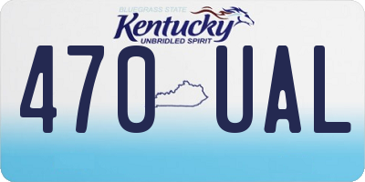 KY license plate 470UAL