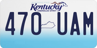 KY license plate 470UAM