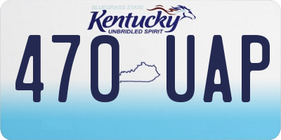 KY license plate 470UAP