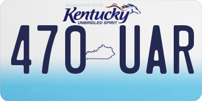 KY license plate 470UAR