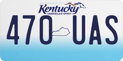 KY license plate 470UAS