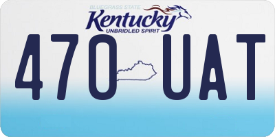 KY license plate 470UAT