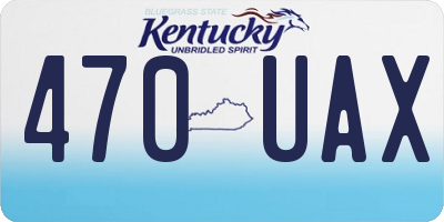 KY license plate 470UAX