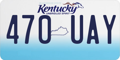 KY license plate 470UAY