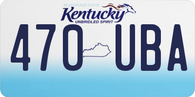 KY license plate 470UBA