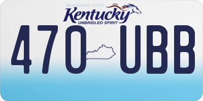 KY license plate 470UBB