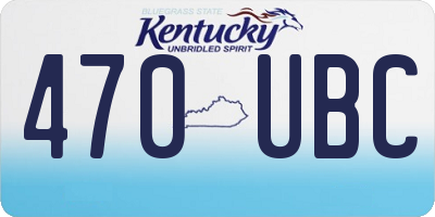 KY license plate 470UBC