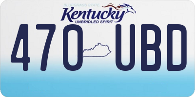 KY license plate 470UBD