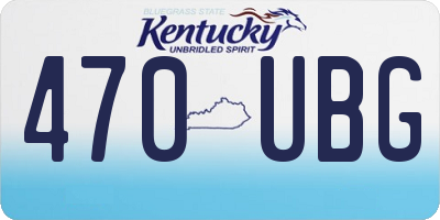 KY license plate 470UBG