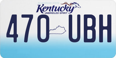 KY license plate 470UBH