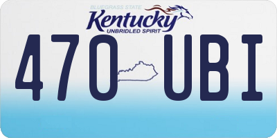 KY license plate 470UBI