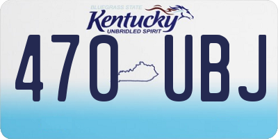 KY license plate 470UBJ